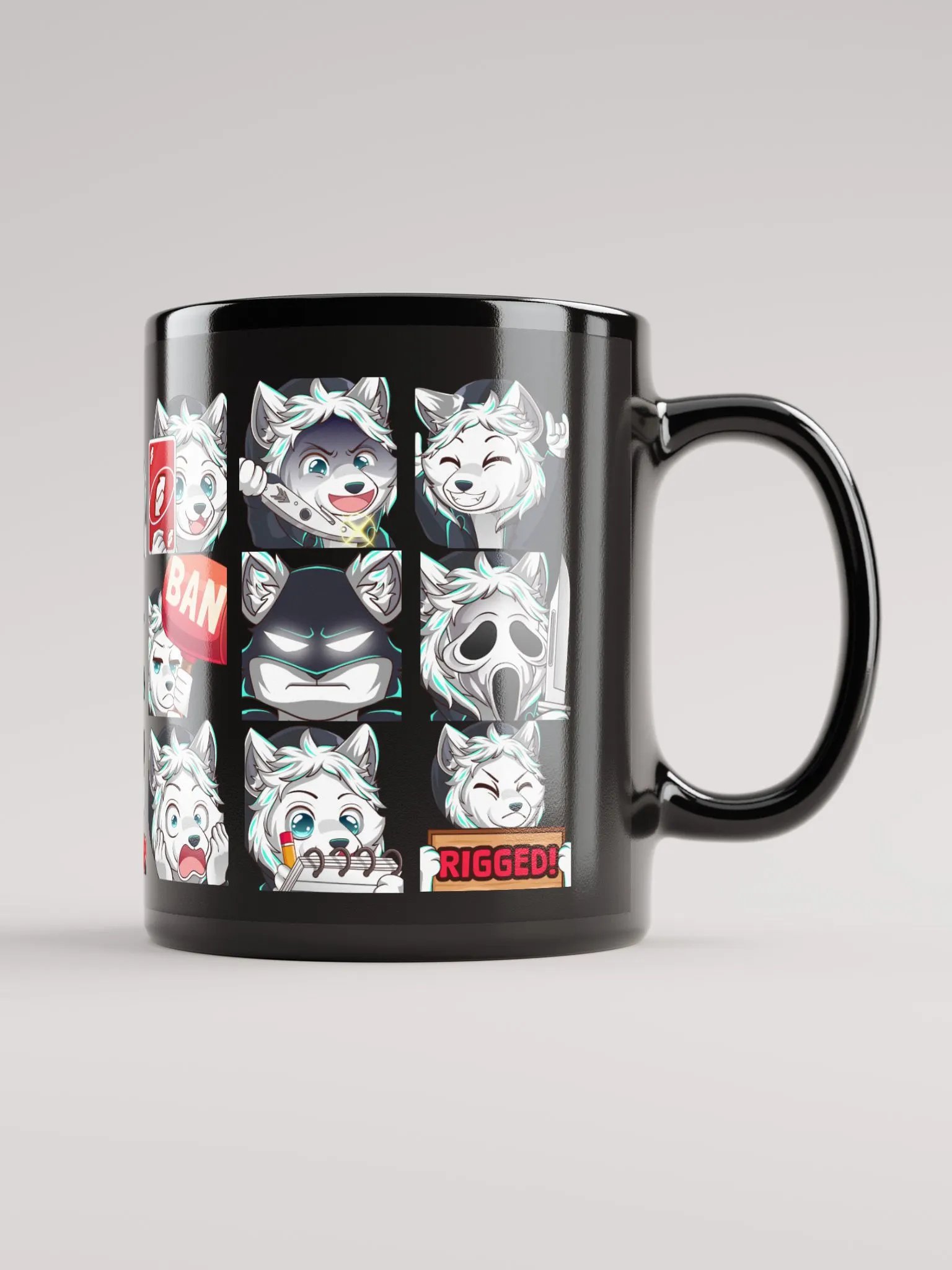 OptiMyztic Emote Mug (Solid Black) product image (3)