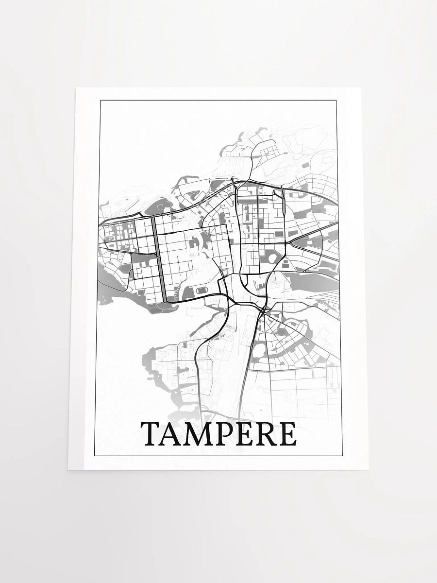 Tampere, Finland, city map print product image (20)