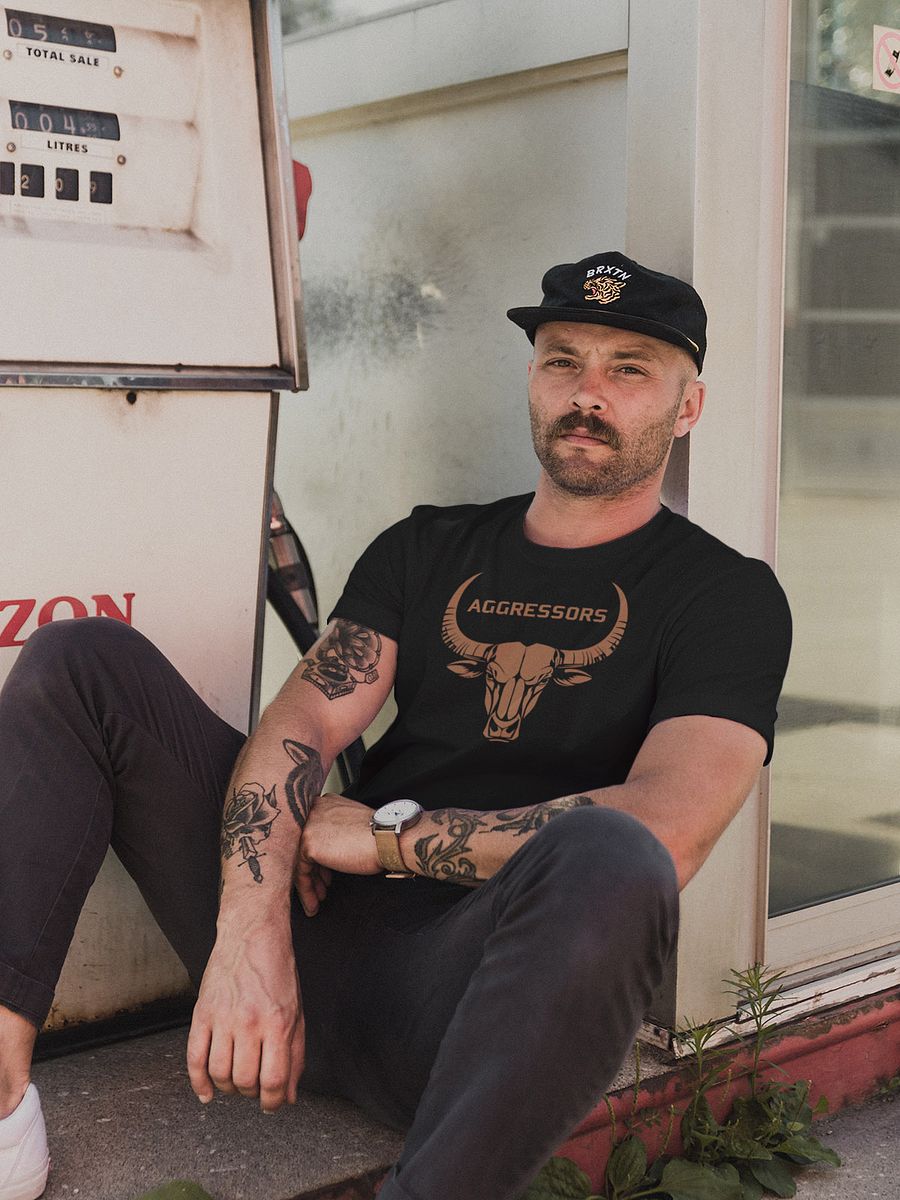 Aggressors Bull Skull Graphic Tee product image (3)