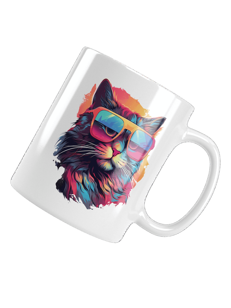 Hippster Cat | White Glossy Mug product image (5)