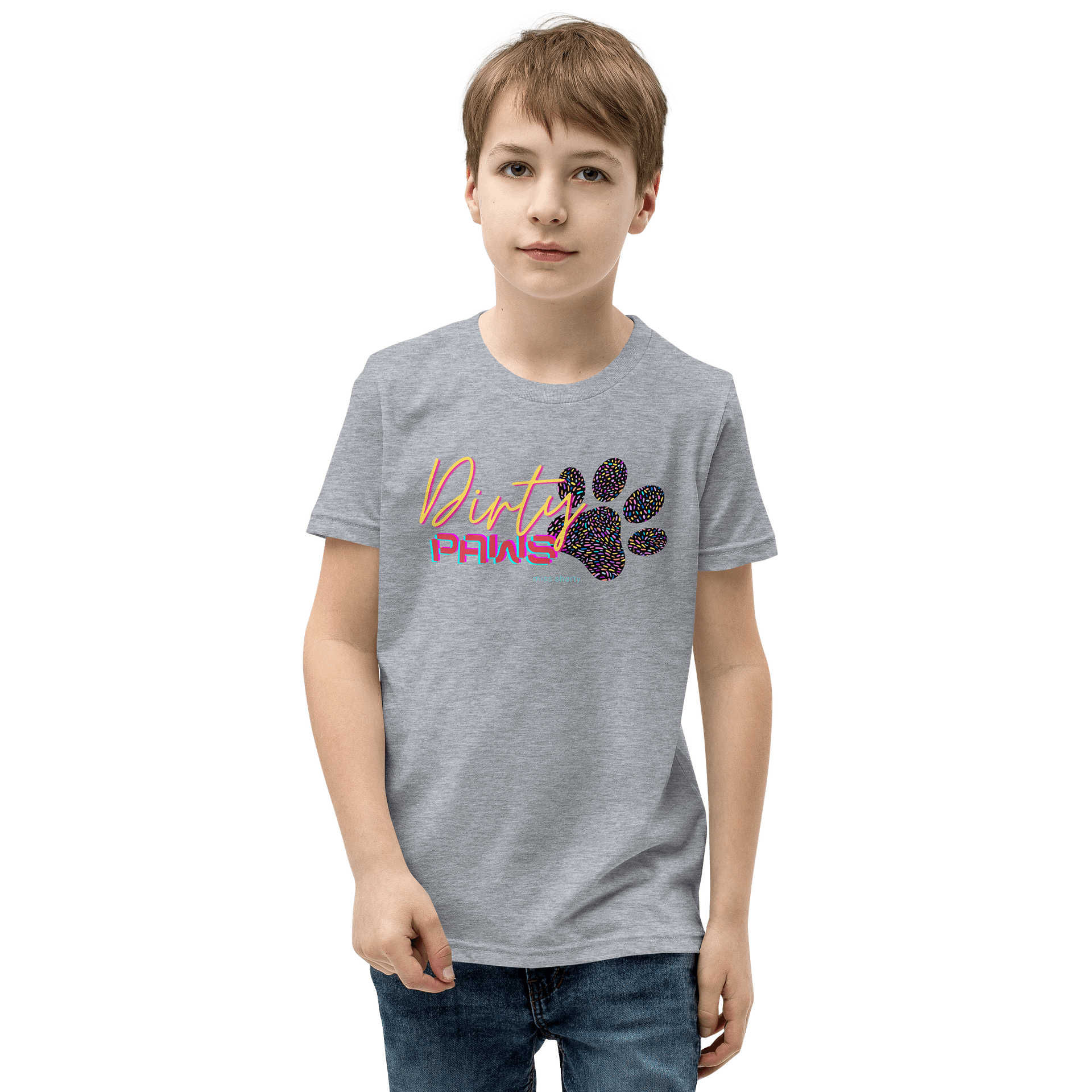 Dirty Paws Tee - Pink Youth product image (1)