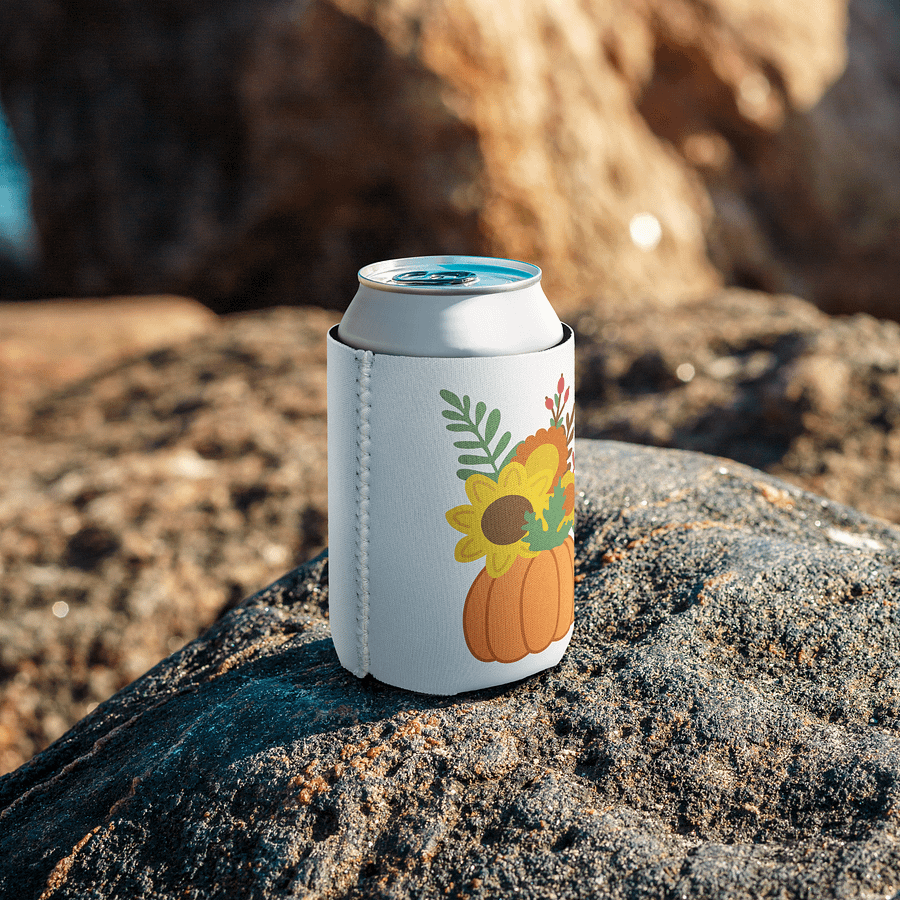 Floral Pumpkin Can Cooler product image (7)