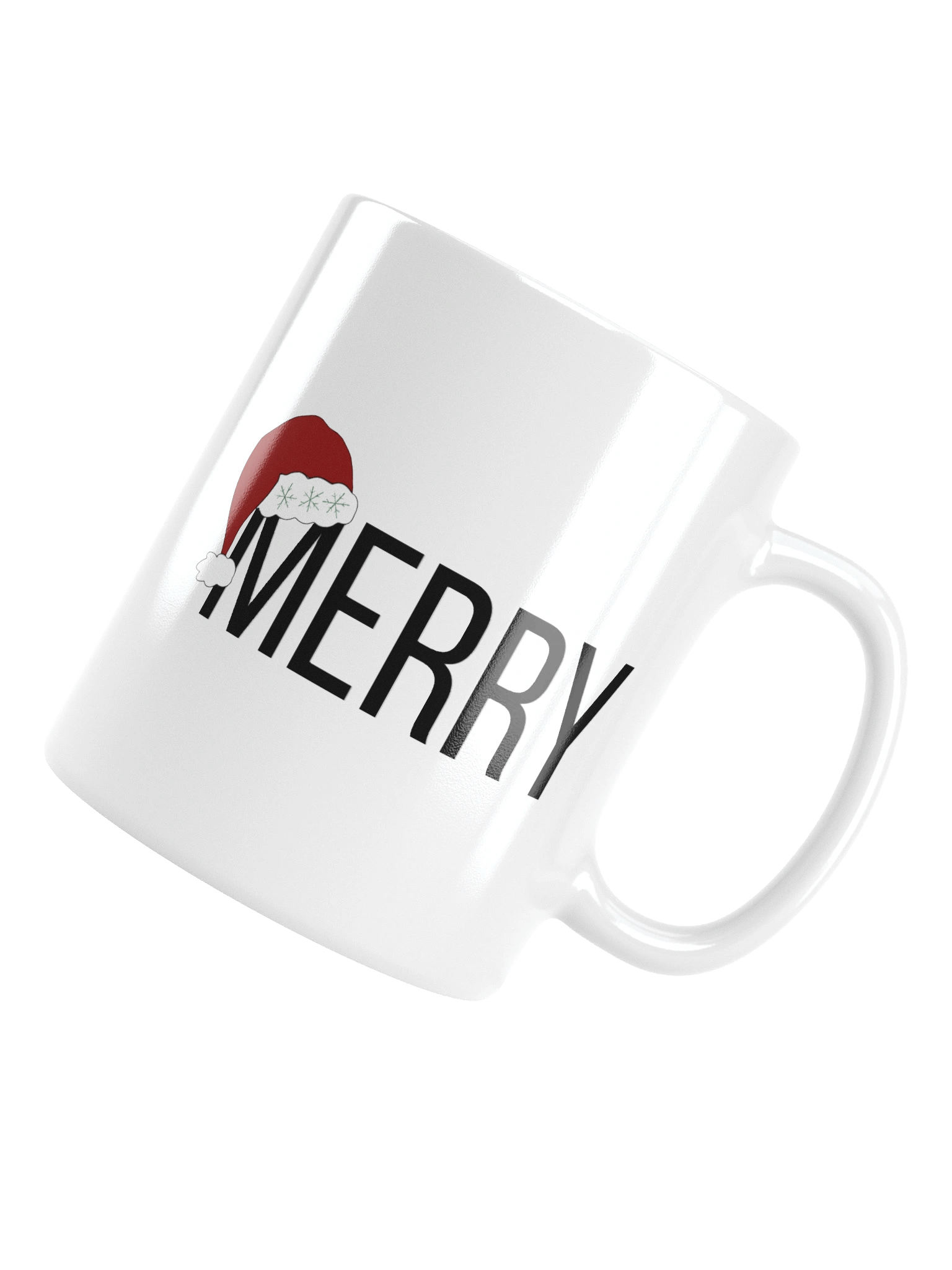 Merry Christmas Santa Hat Typography Mug product image (1)