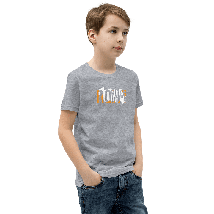 Kids Youth Short Sleeve T-Shirt No Rules No Limit Graphic product image (2)