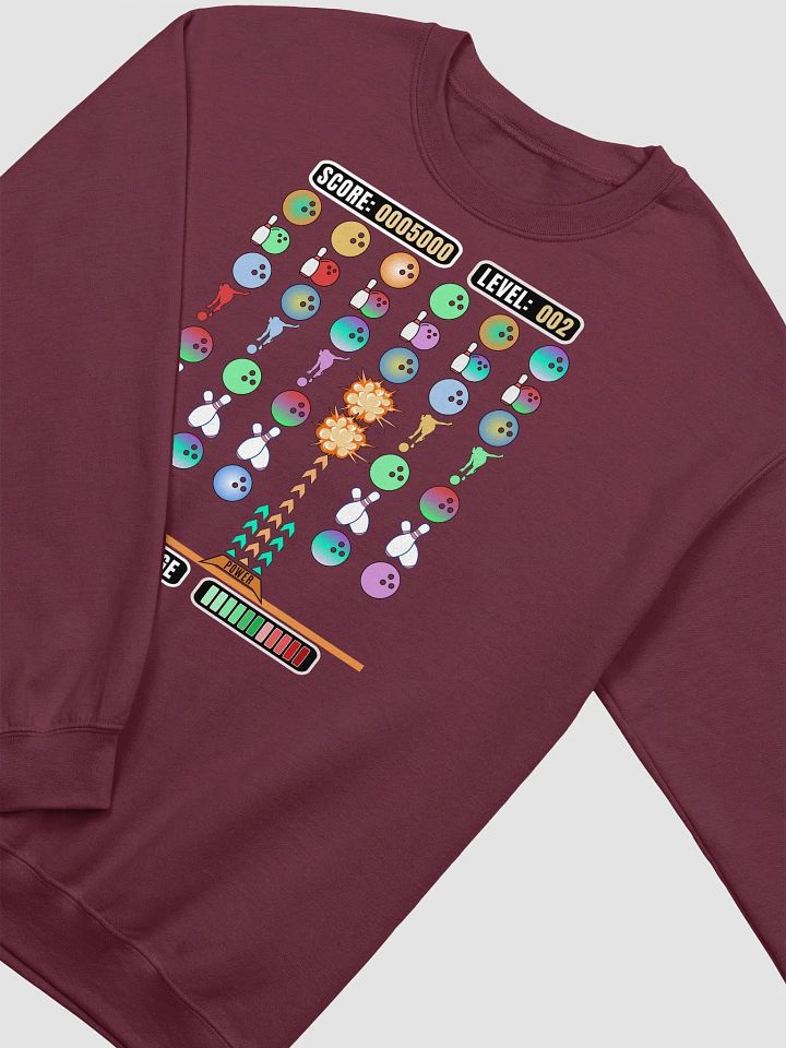 Space Invader Game Bowling Strike Burst Crewneck Sweatshirt product image (14)
