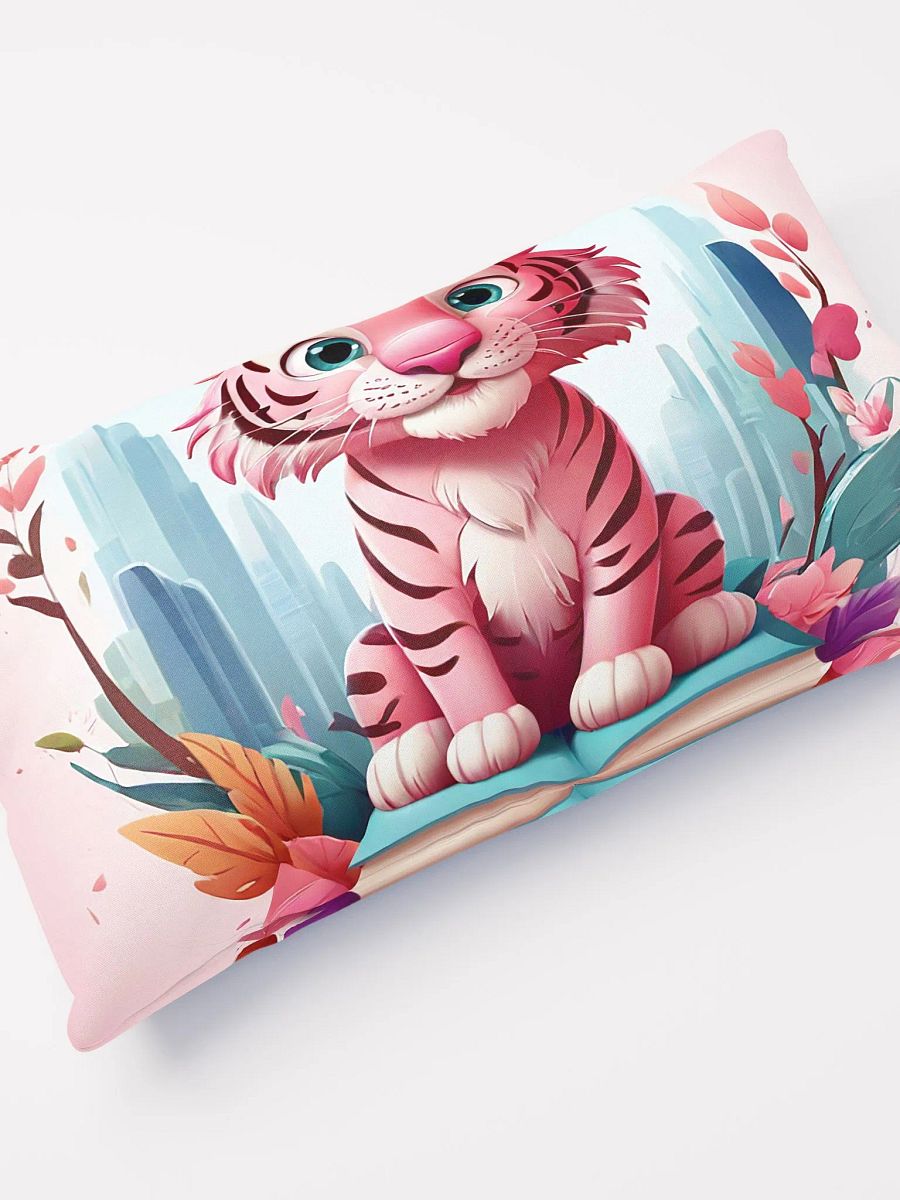 pink tiger with flower and book product image (12)