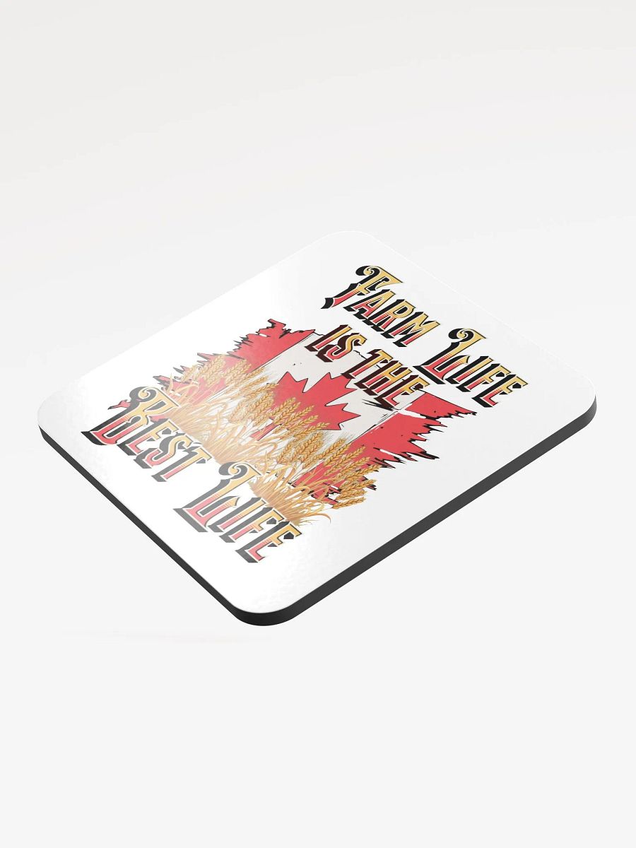 Farm Life Is The Best Life Canada Flag Cork Coaster product image (4)