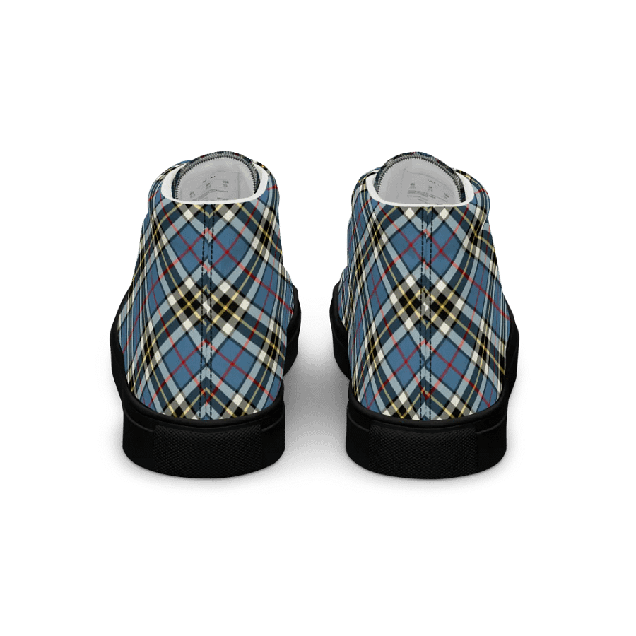 Thompson Blue Tartan Men's High Top Shoes product image (6)