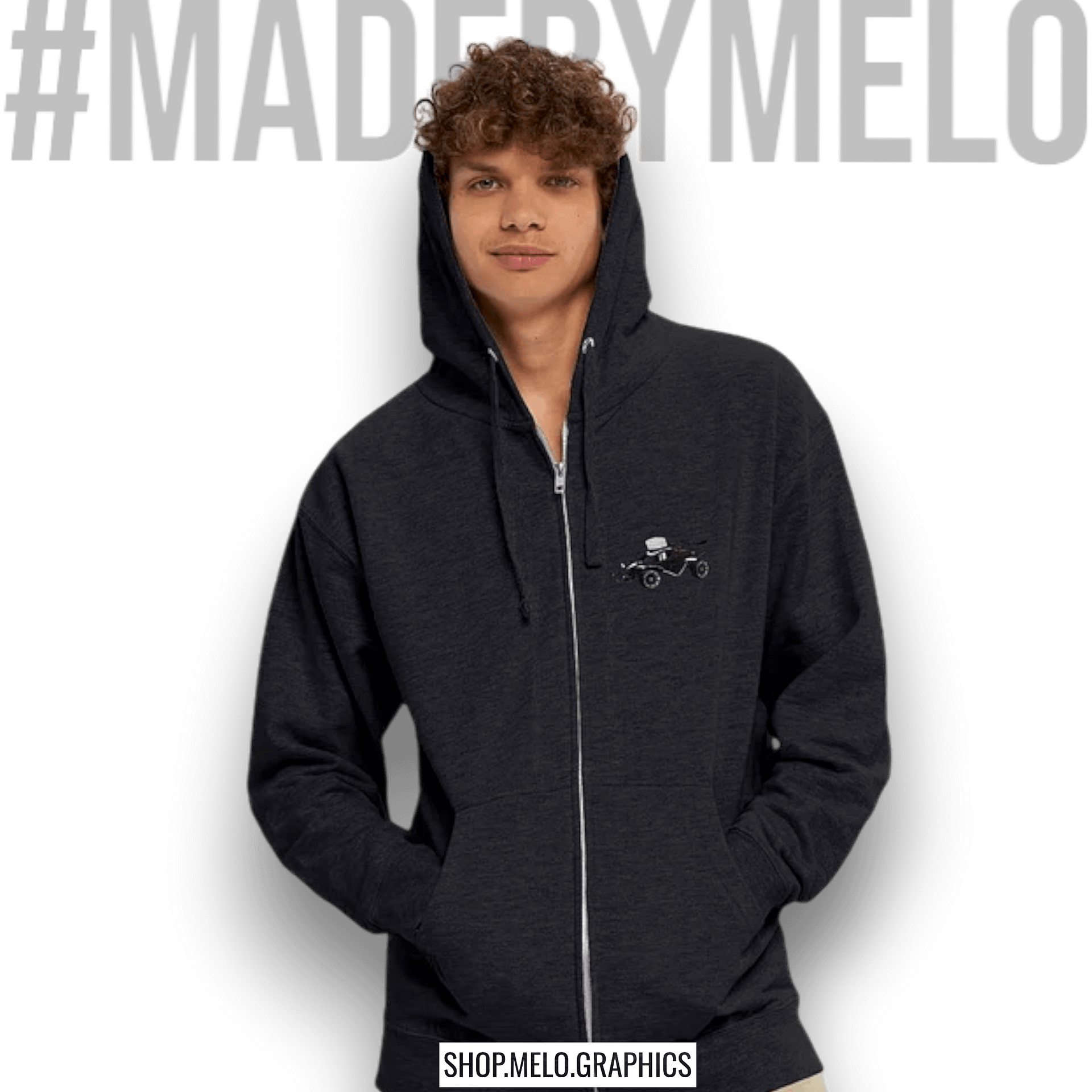 Fancy Carball Bot - Classic Zip Hoodie | #MadeByMELO product image (5)