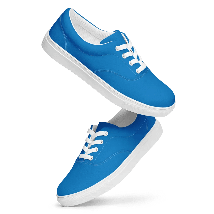 Muse Coquette Lace-Up Canvas Shoes (Blueberry ice cream) product image (9)