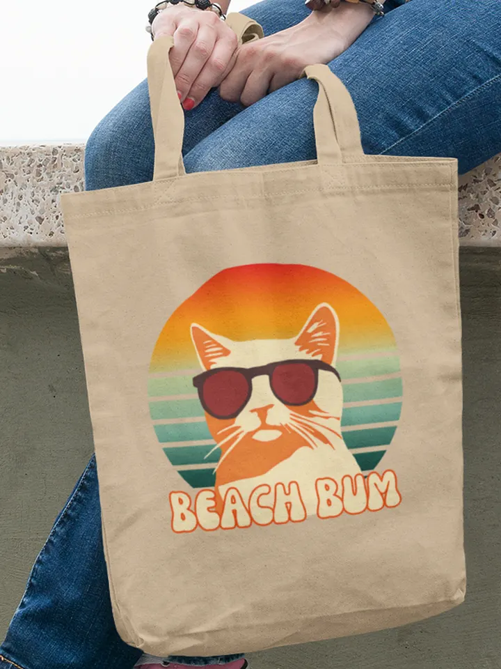 Beach Bum Cat Sunglasses Tote Bag product image (1)