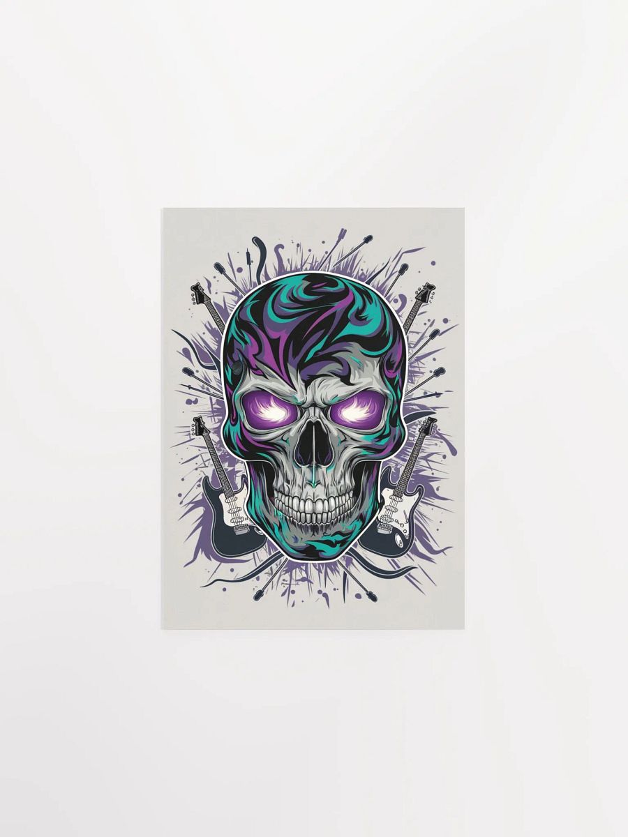 "Skull Shredder: Chaos in Stereo" – Premium Rock Art Poster product image (5)