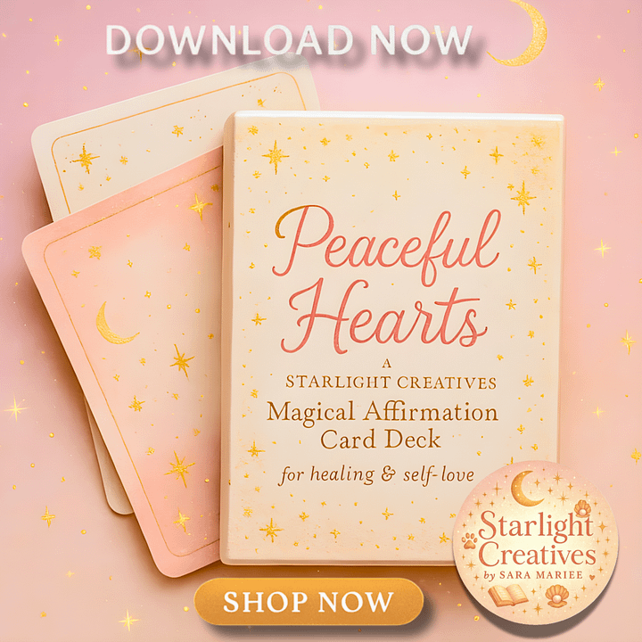 🕊️ Peaceful Hearts Affirmation Deck Soft magical cards for healing & self-love ✨ product image (1)