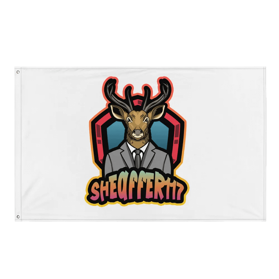 Deer in a Suit All-Over Flag product image (1)
