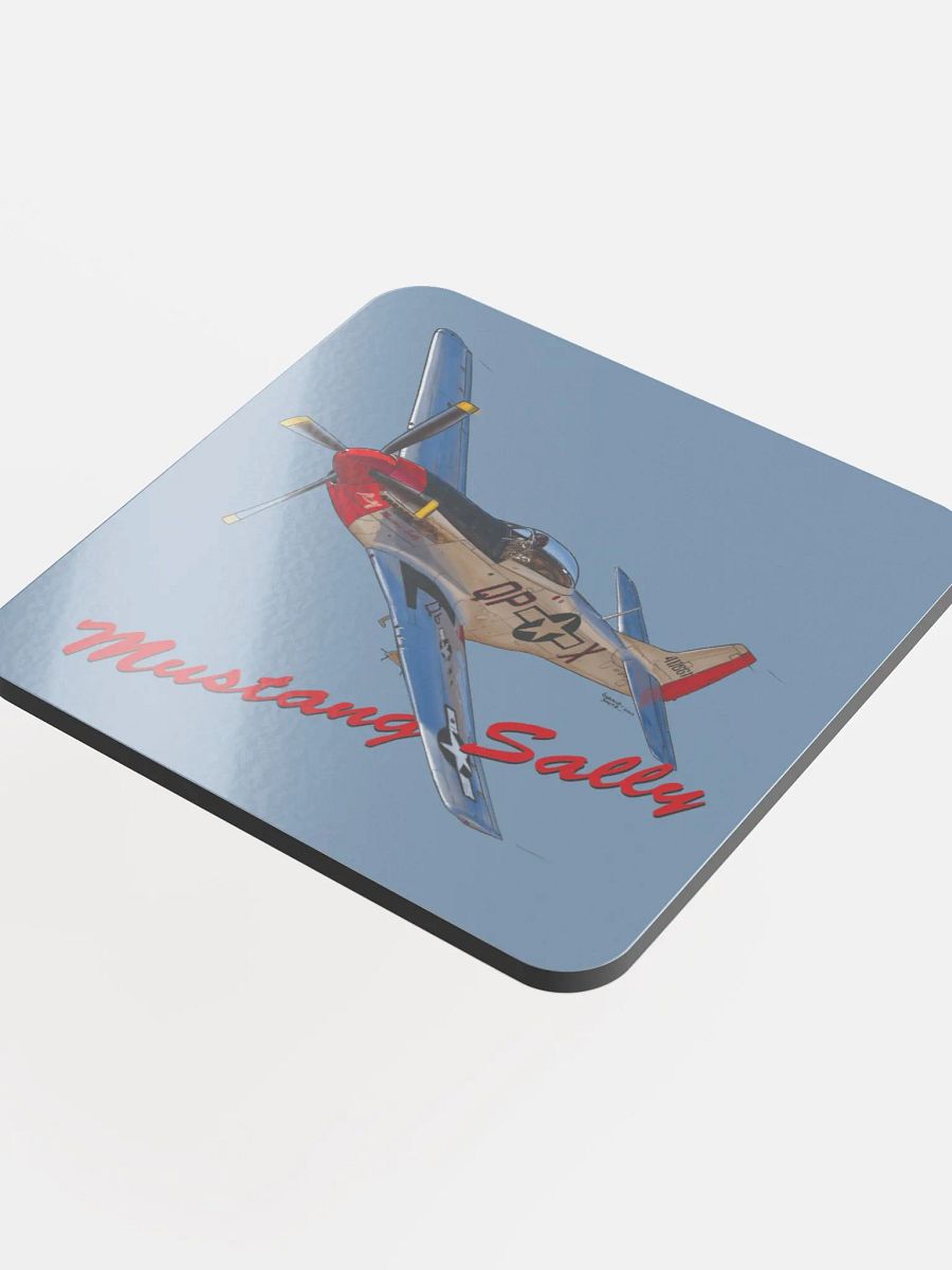 Mustang Sally Skyborne Blue Background Gloss Cork Coaster product image (4)