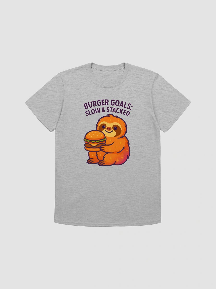 Burger Goals – Funny Sloth Burger T-Shirt | Slow & Stacked | Sloths Having Snacks Collection product image (1)