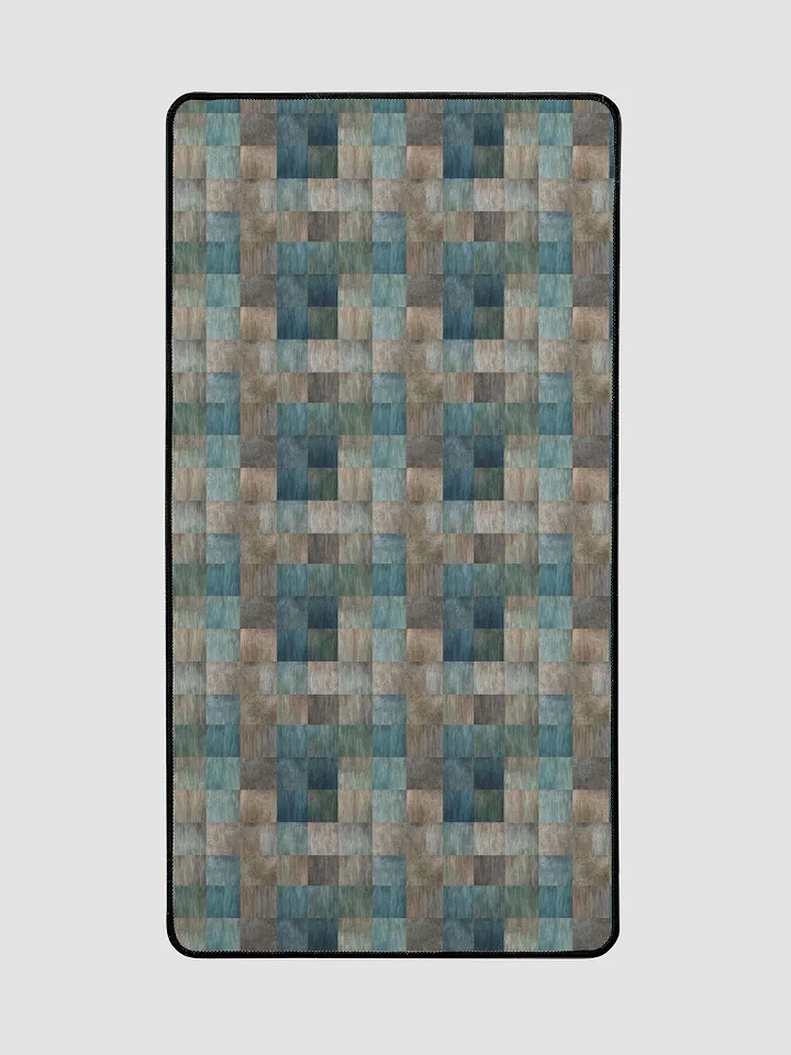 Desk Mat (31.5x15.5 inches) - Checkered Pattern in Blues, Greens, and Browns product image (2)