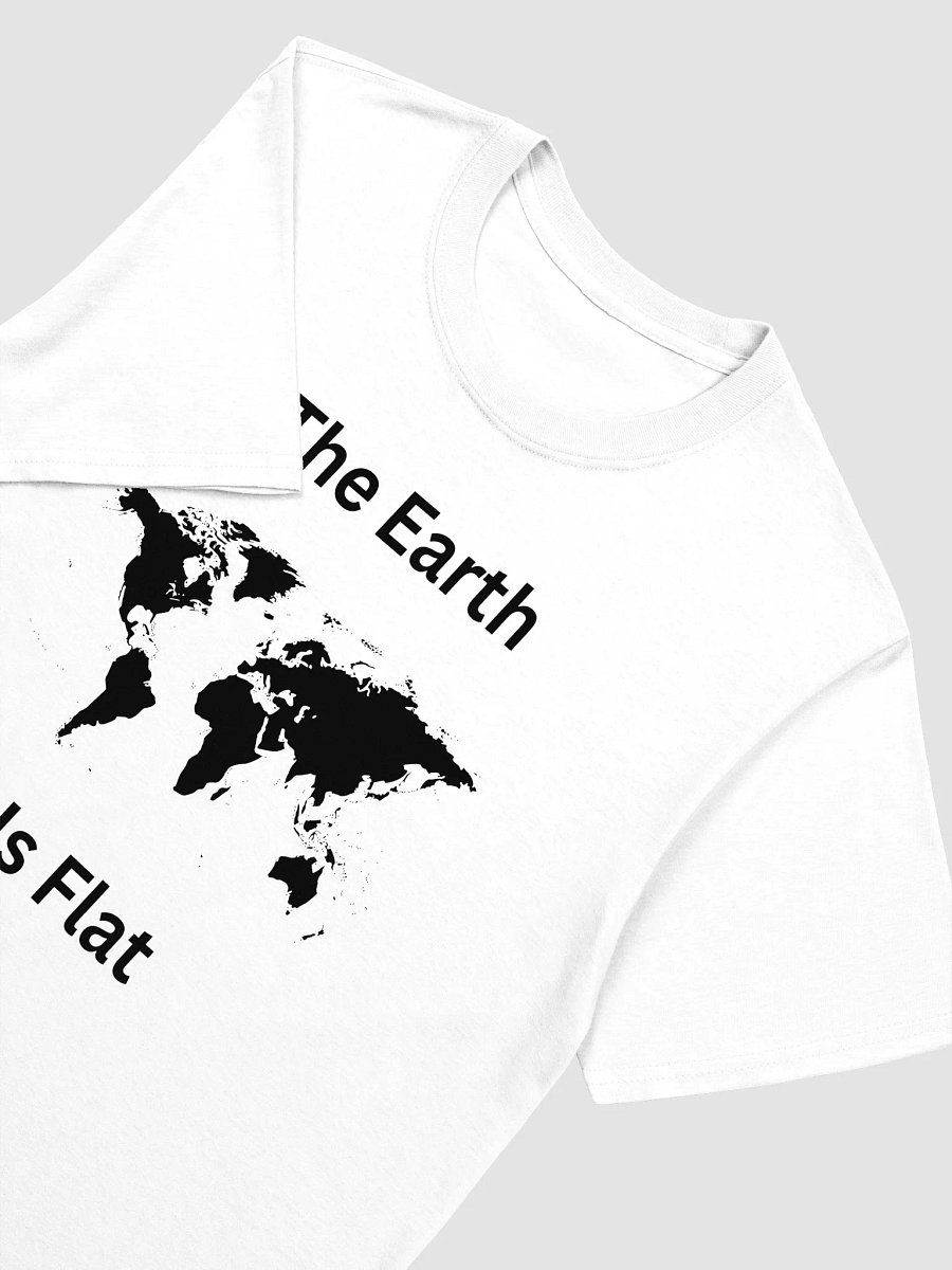 The Earth Is Flat white t-shirt product image (7)