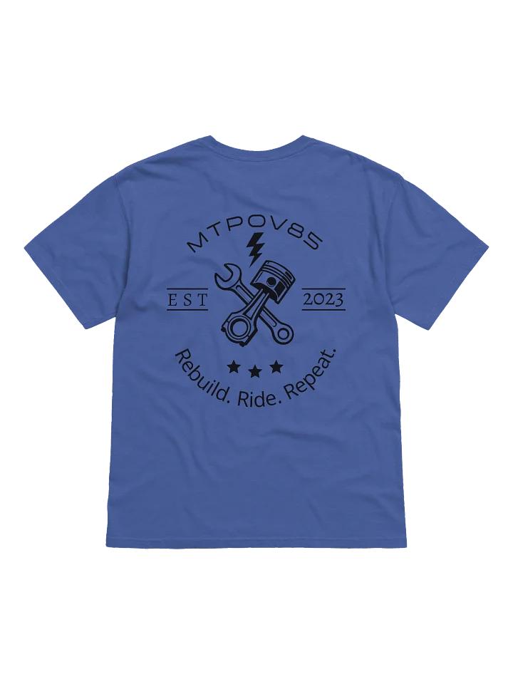Rebuild. Ride. Repeat. Style 1, Blue T-Shirt product image (1)