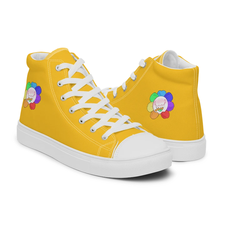 Yellow and White Flower Sneakers product image (1)