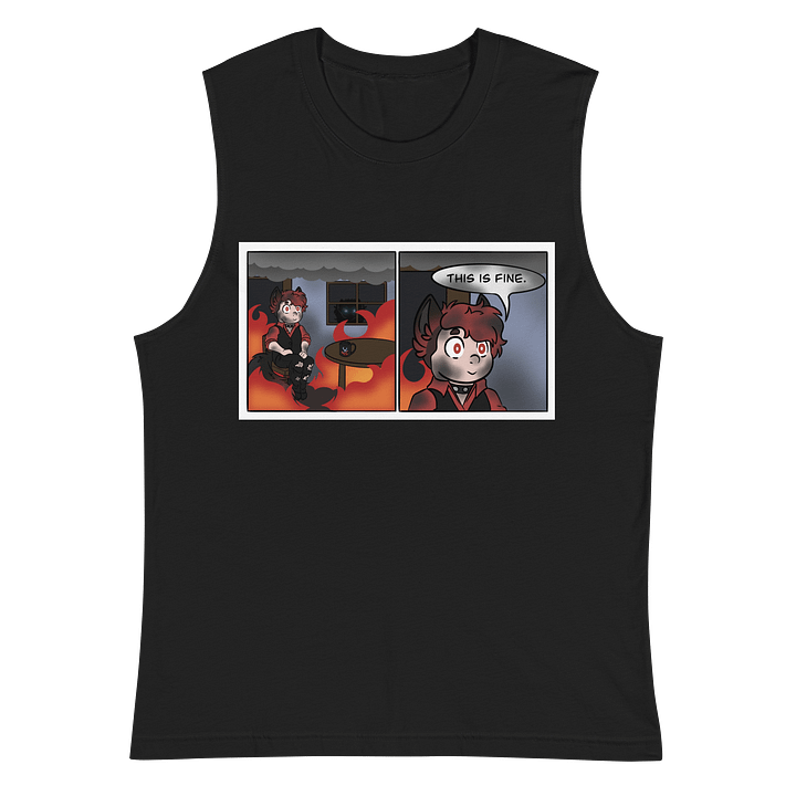 Muscle Tank - This Is Fine Meme product image (2)