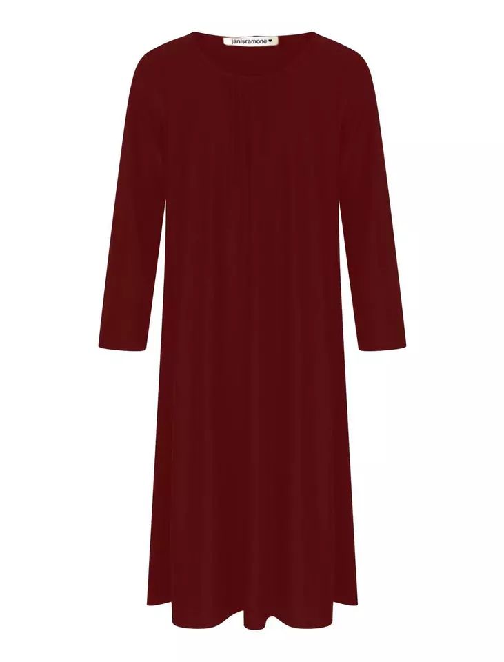 Girls Long Sleeve Maxi Dress Kids School Plain Abaya Holiday Islamic Top Jilbab product image (4)