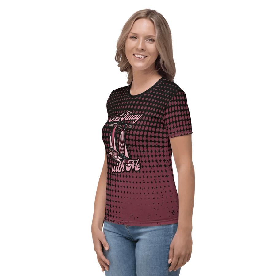 Sail Away with Me pink All Over Print T-shirt product image (3)