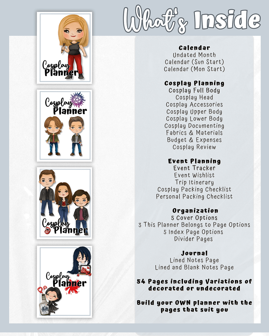 Monster Hunter Cosplay Planner – Grey Edition | 54-Page Printable PDF product image (3)