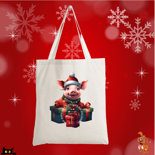Christmas Pig Tote Bag product image (1)