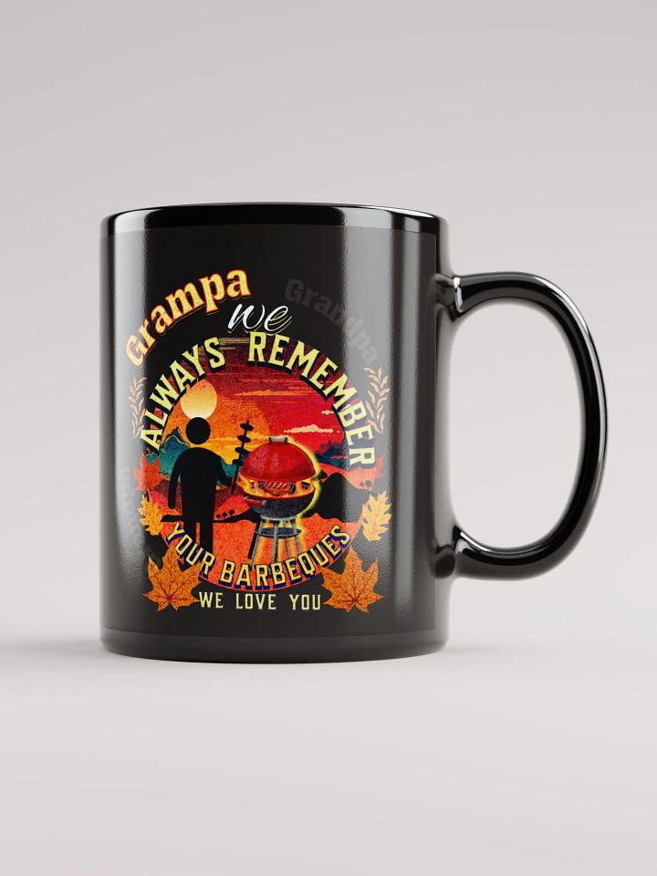 coffee Mug. grandad depicting ‘Grampa we always remember your BBQ’.  Perfect gift from grandchildren product image (2)