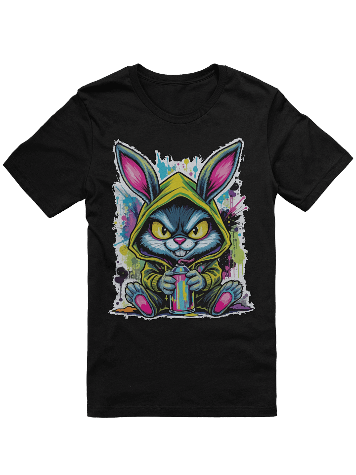 Graffiti Rabbit Yellow Hoodie T-Shirt product image (1)