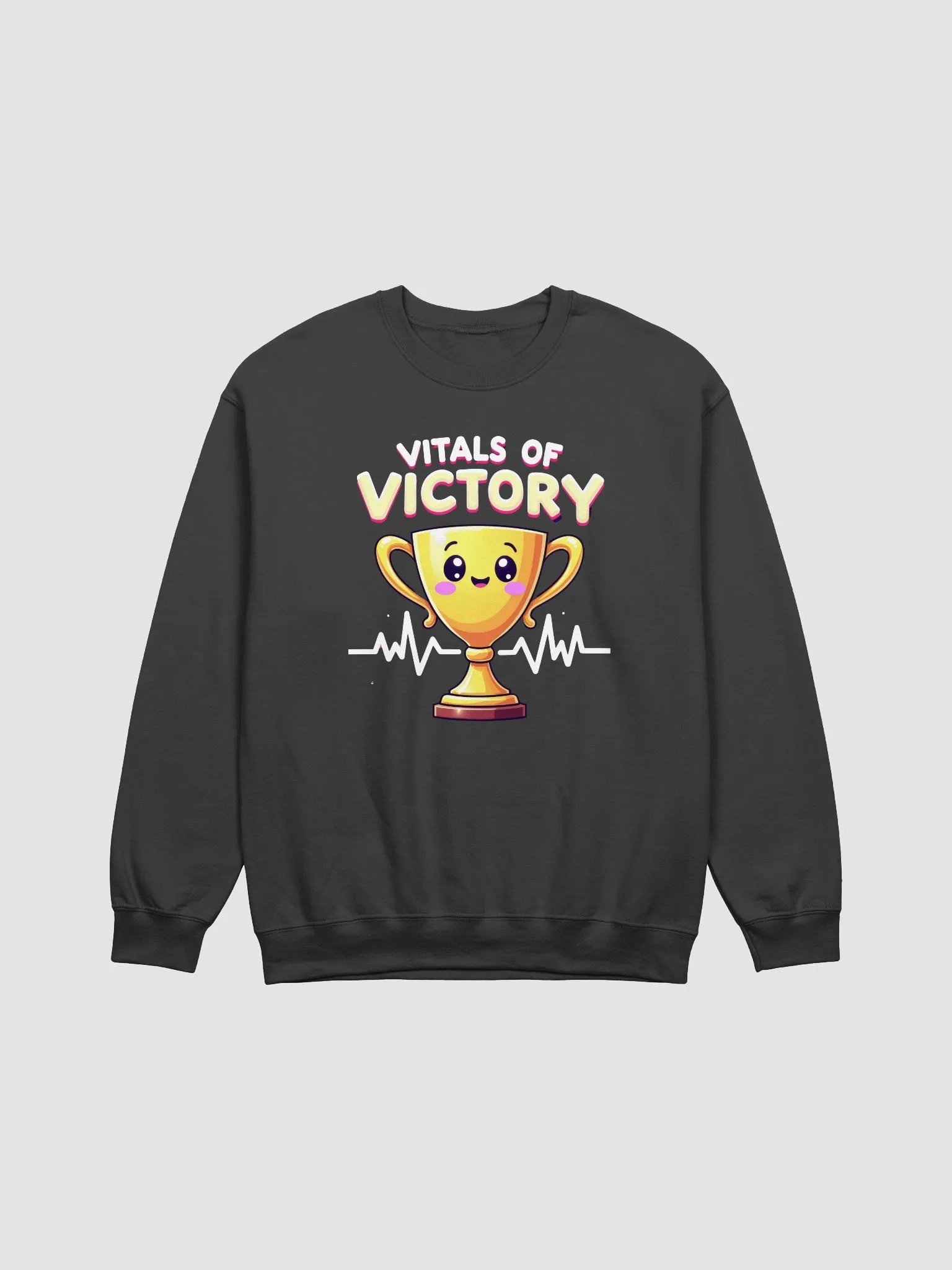 heartbeat trophy, Kawaii Vital Victory Trophy Sweatshirt product image (3)