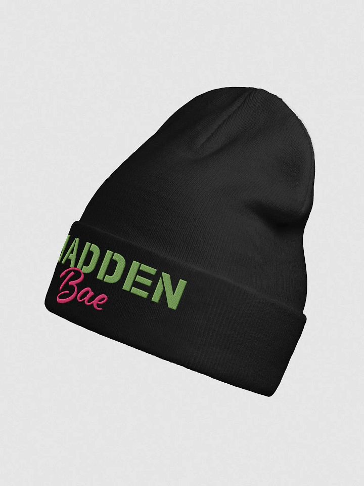 MaddenBae Fitted Beanie (Green Logo) product image (2)