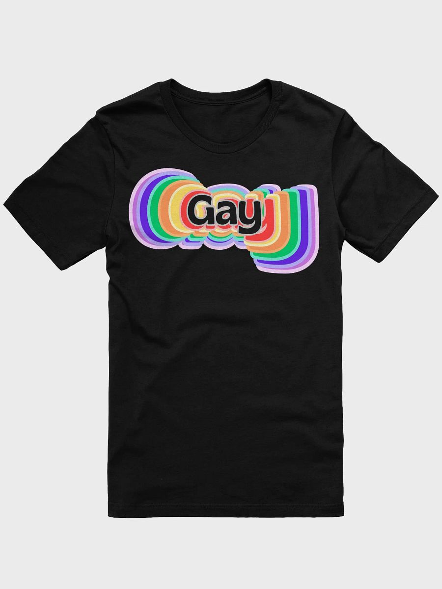 LGBTQIA2S+ 2025, Gay in Rainbow, Black Tee product image (1)