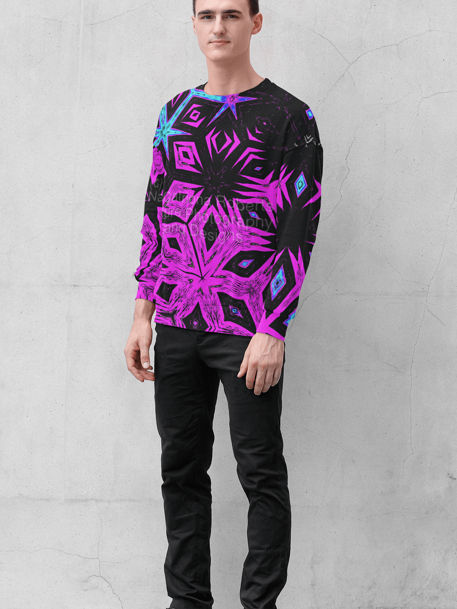 Abstract Vibrant Bold Kaleidoscope Pattern Unisex All Over Print Sweatshirt product image (5)