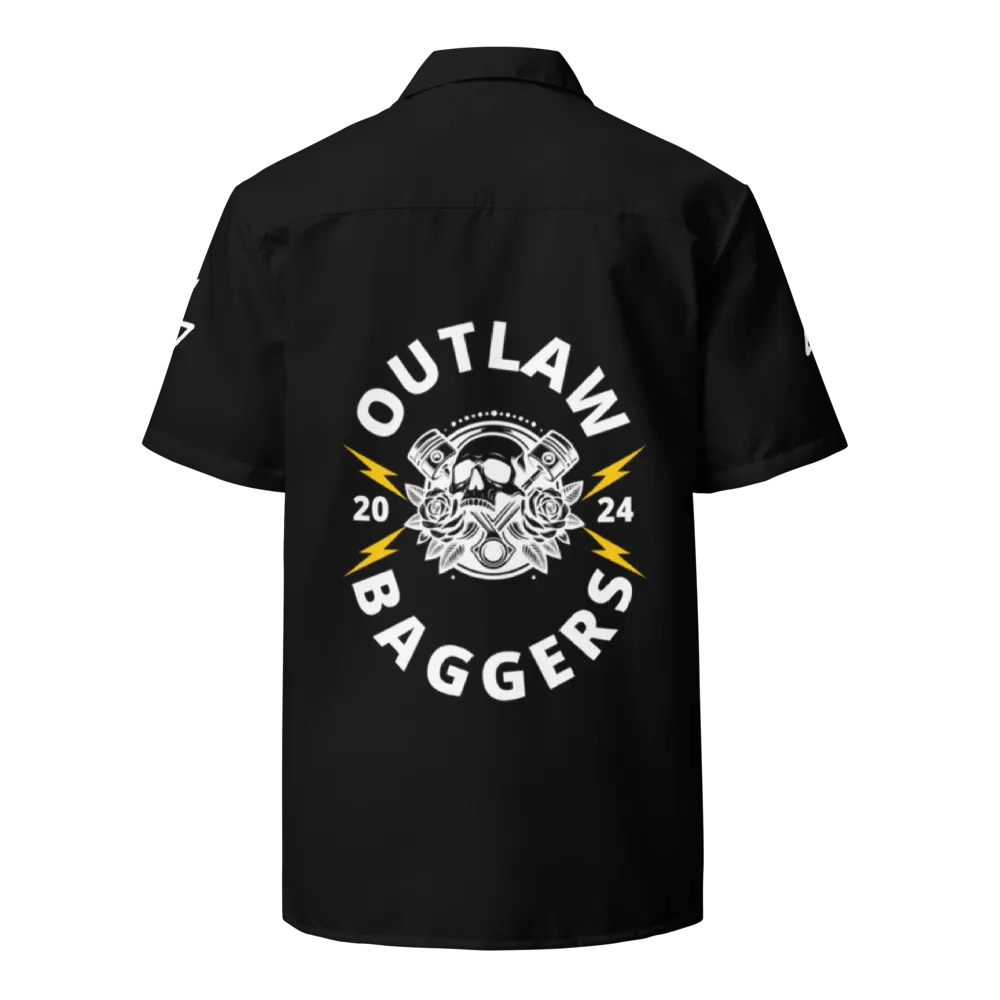 Outlaw Baggers Piston Black Button Down product image (1)
