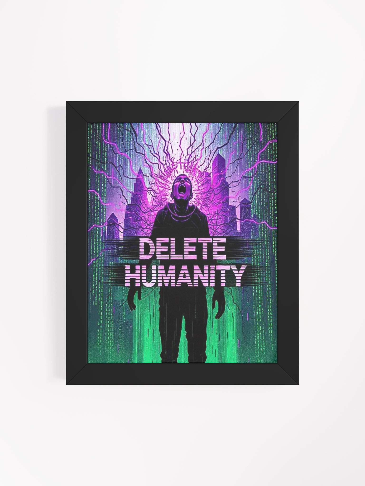 Delete Humanity Framed Poster product image (27)