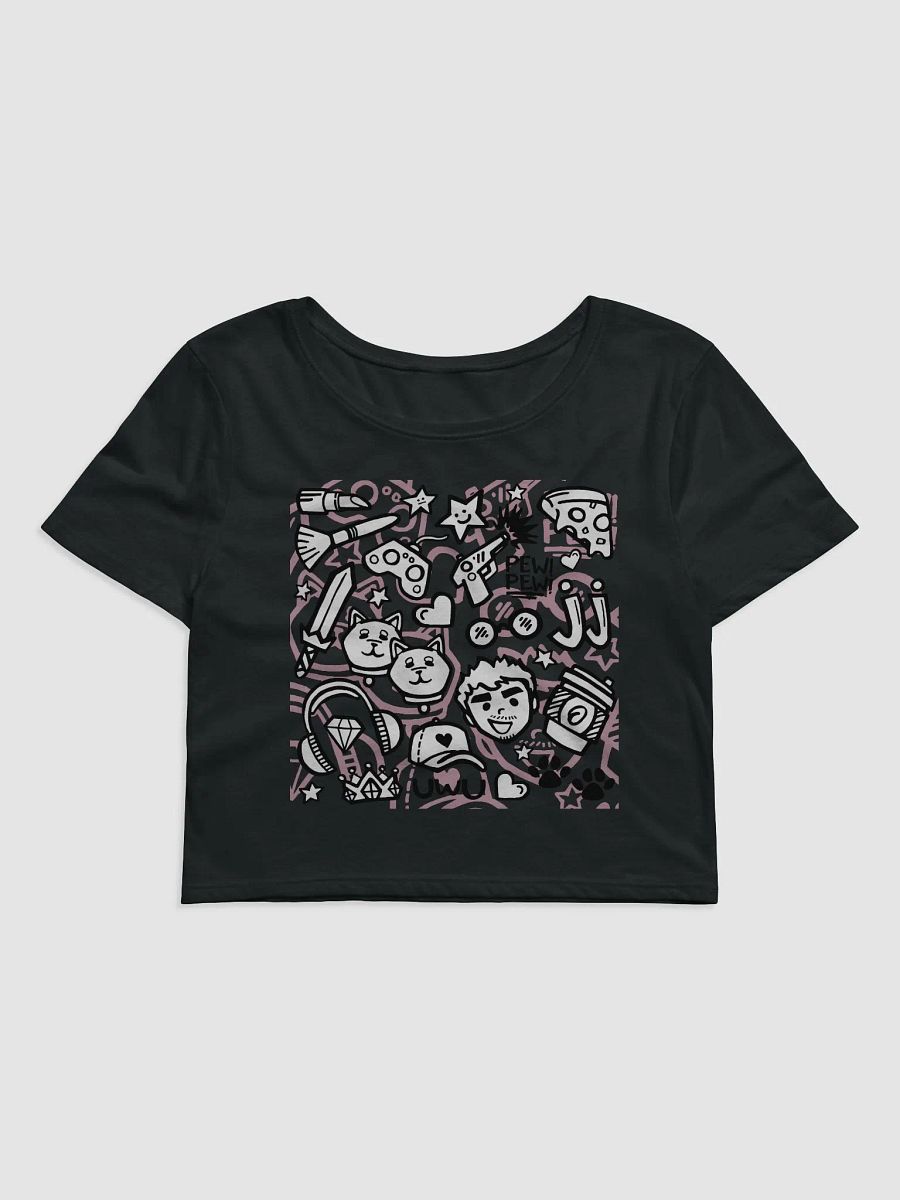J-Doodle Crop Tee (Black) product image (2)