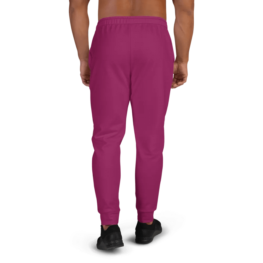 Plain Dark Plum Pink Light Summer Recycled Polyester Premium Men's Joggers by Treasure Pie product image (4)