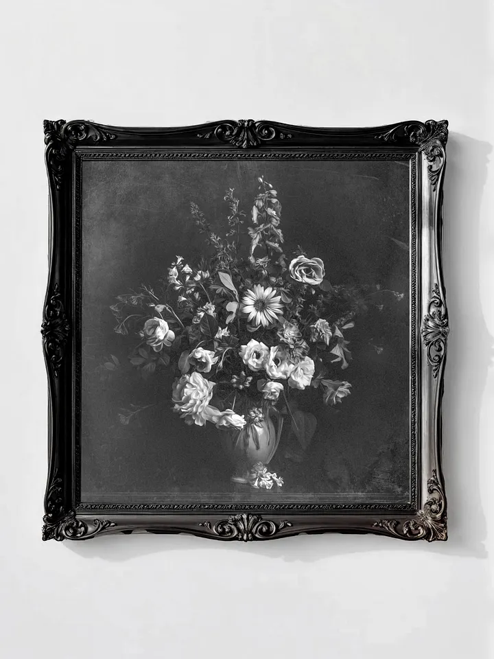 Summer Still Life, Vintage Black & White Square (Printable) product image (1)