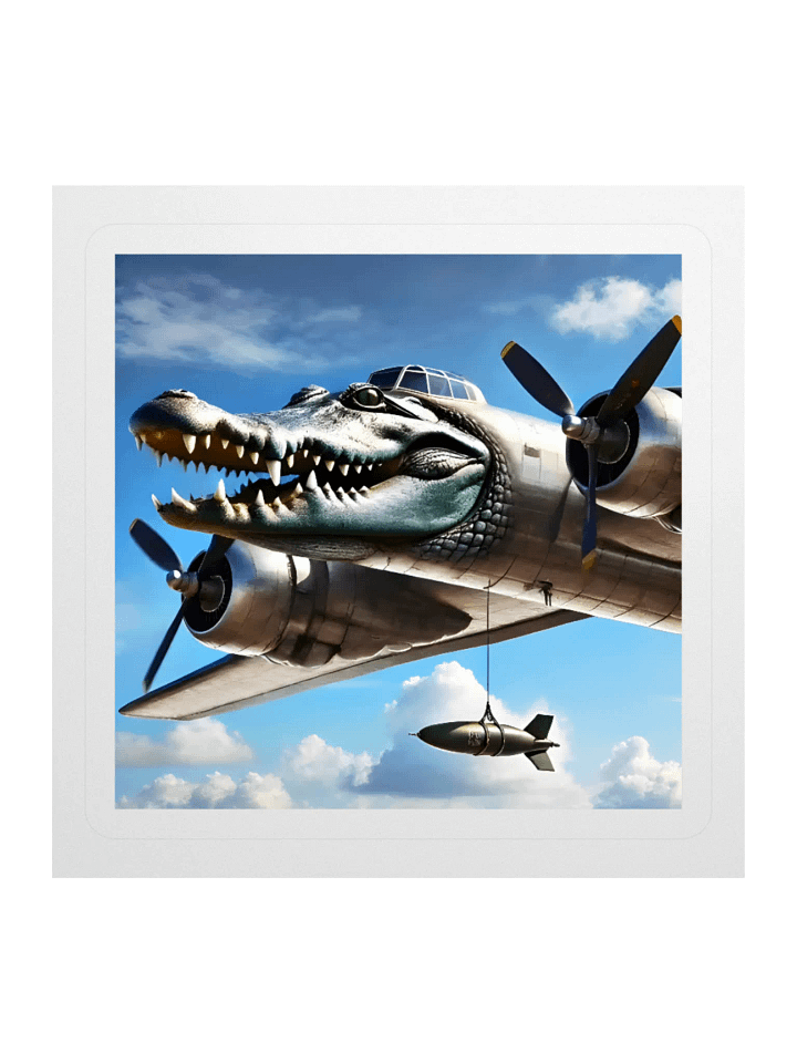 Realistic Bombardiro Crocodilo Sticker product image (1)