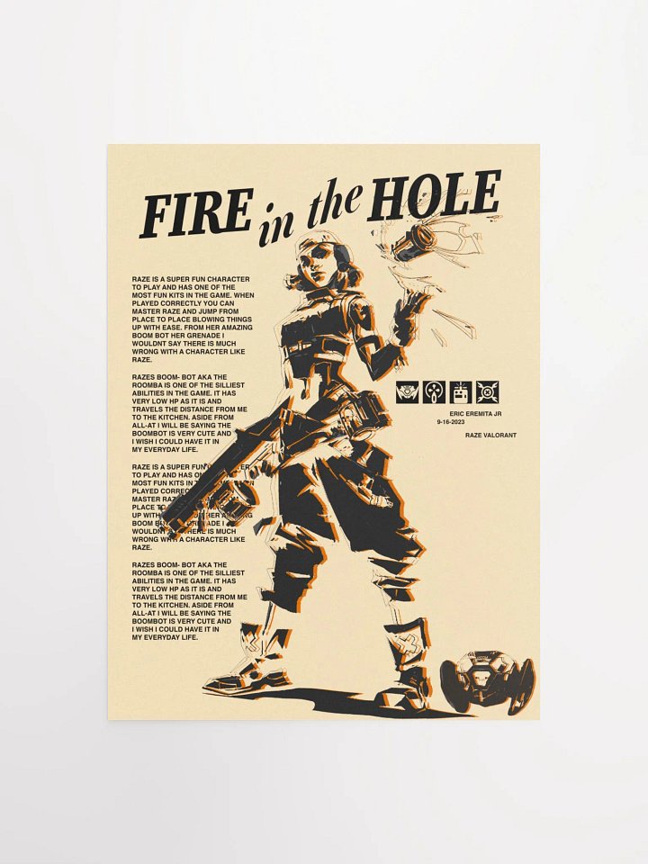 Fire in the Hole - 12 x 16 poster product image (1)