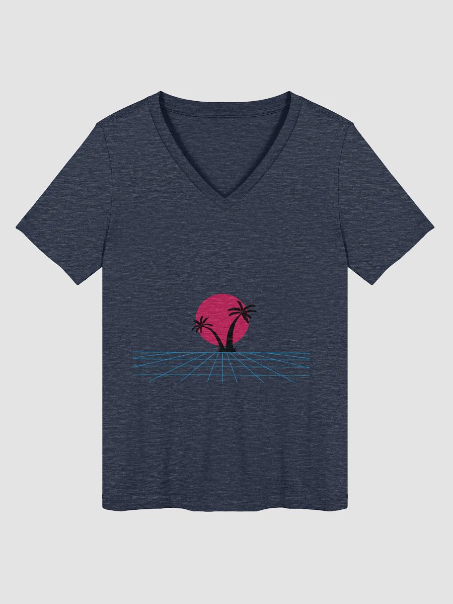 Retro Sunset Paradise V-Neck Tee product image (1)