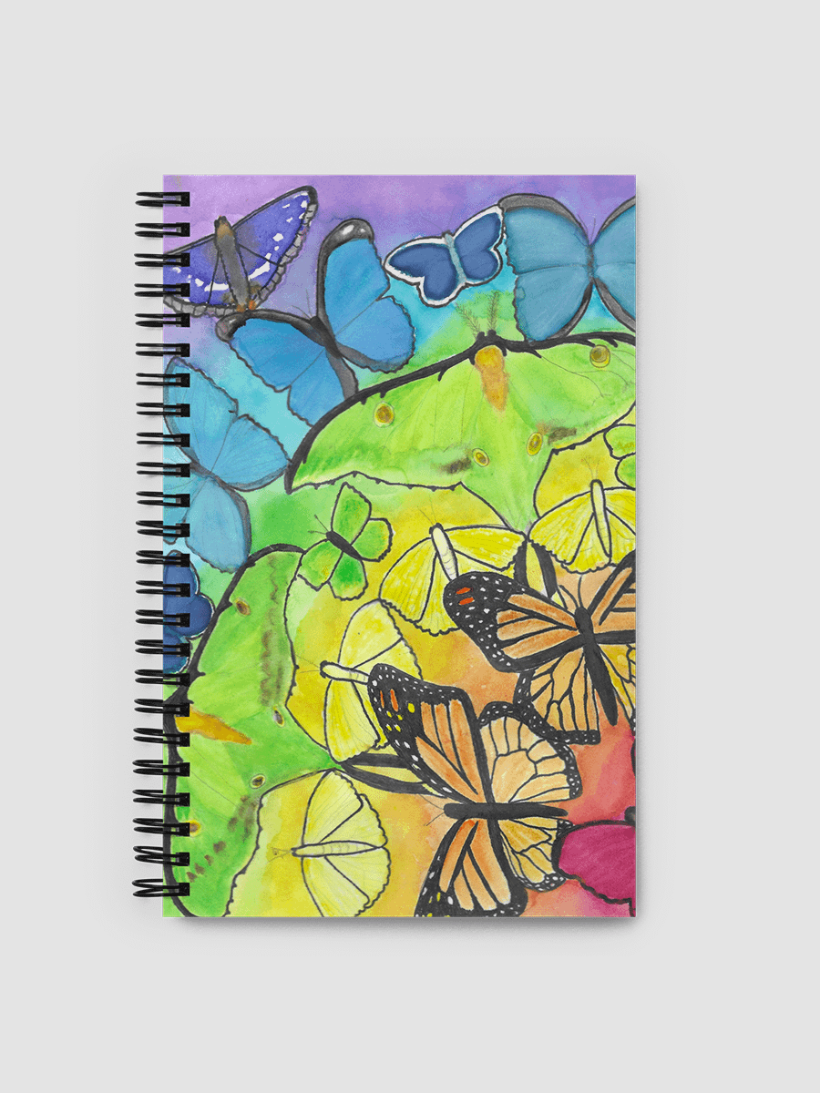 Rainbow of Butterflies Spiral notebook product image (1)