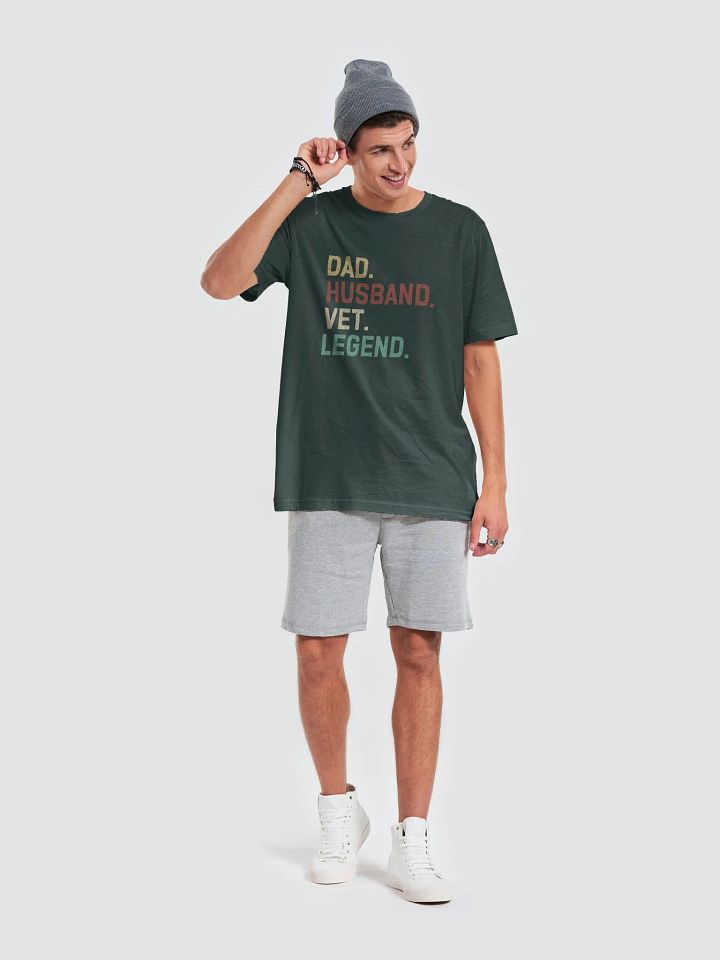 "Dad-Husband-vet-Legend" t-shirt (dark background) product image (2)