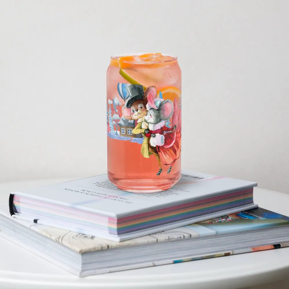 Warm Winter Embrace Can-Shaped Glass | Four Seasons of Love Collection product image (4)
