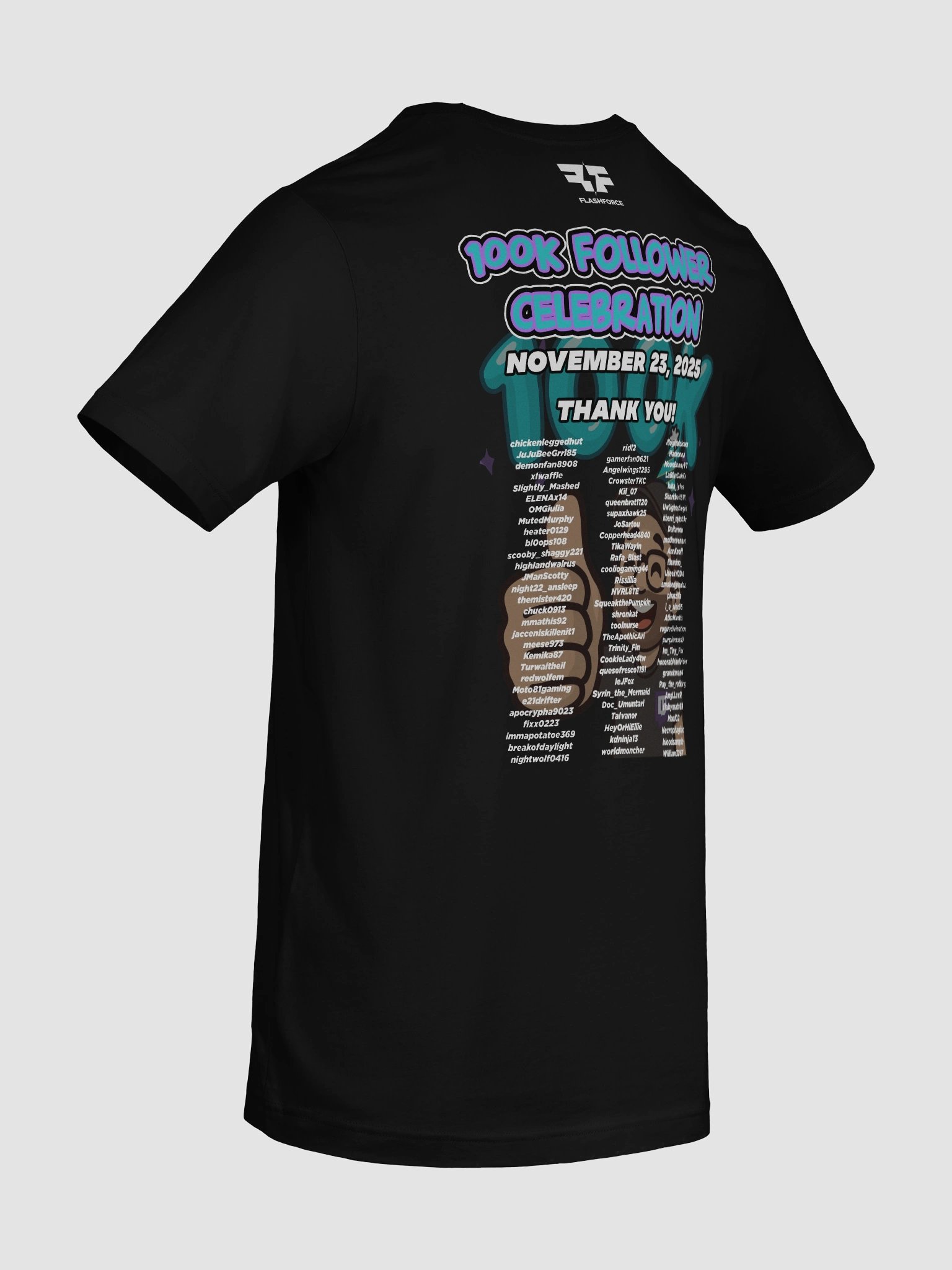 FlashForce 100k Twitch Celebration Shirt product image (10)
