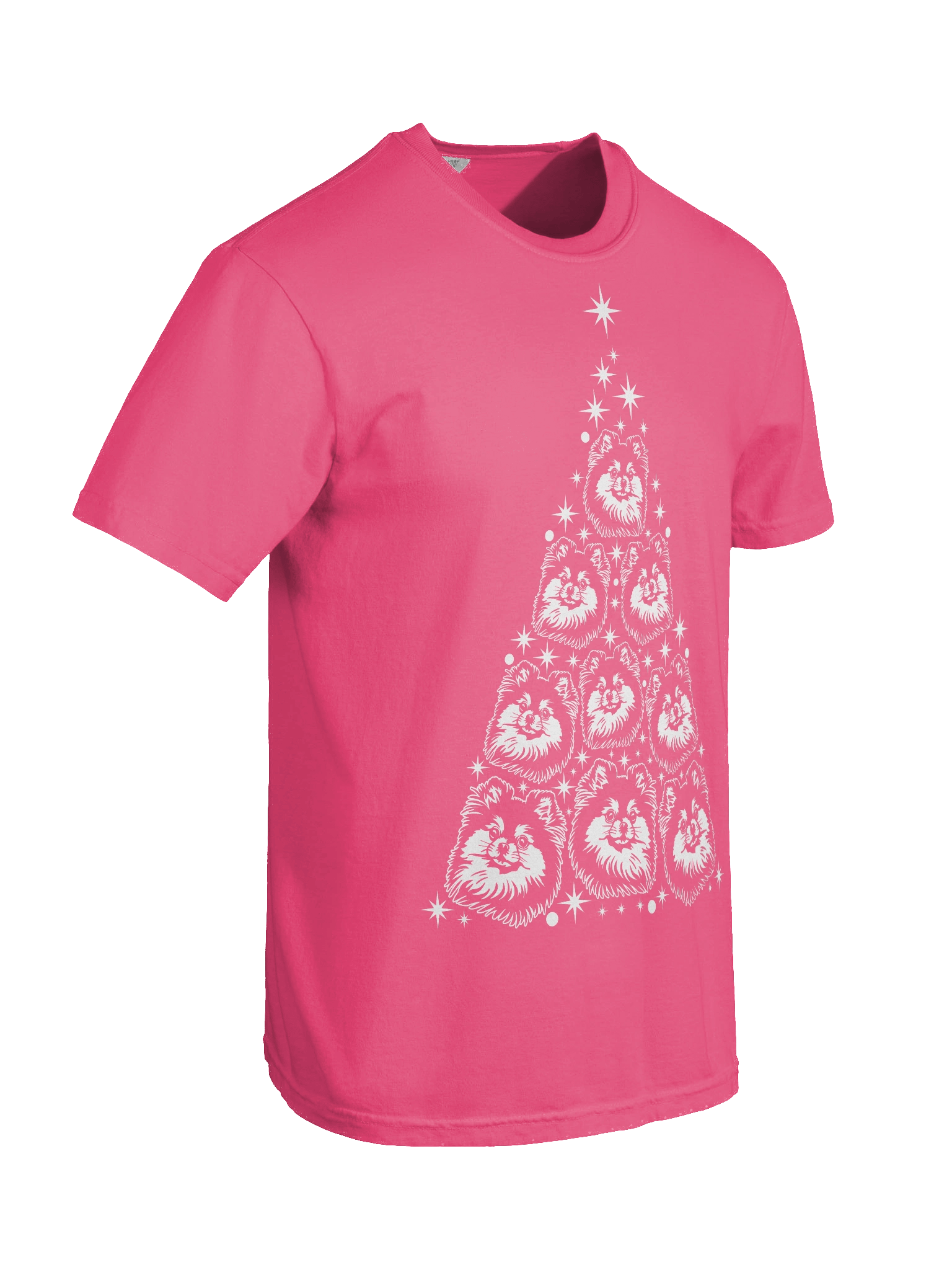 Pomeranian(2) Christmas Tree T-Shirt product image (10)