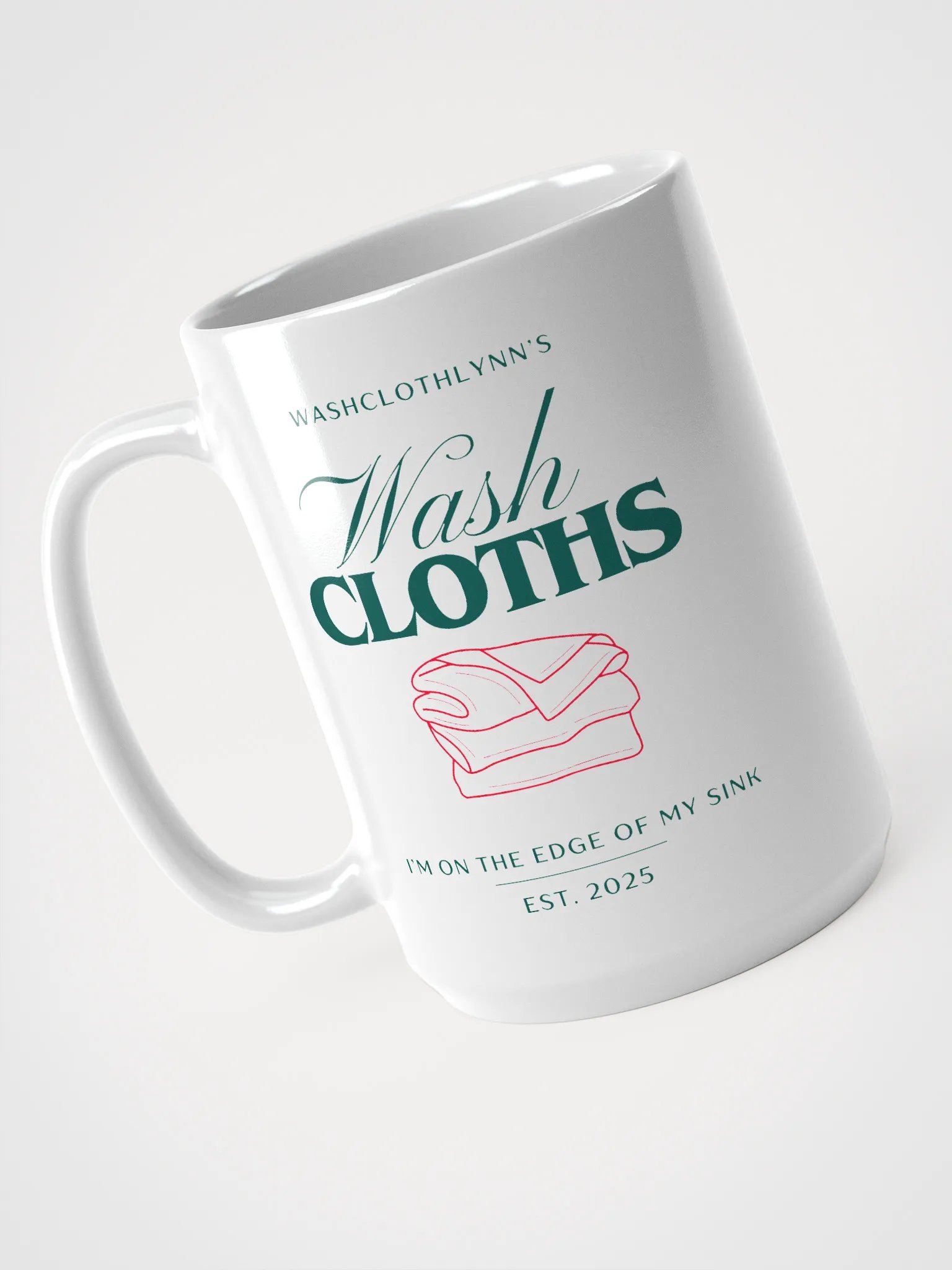 Washcloths White Glossy Mug product image (1)