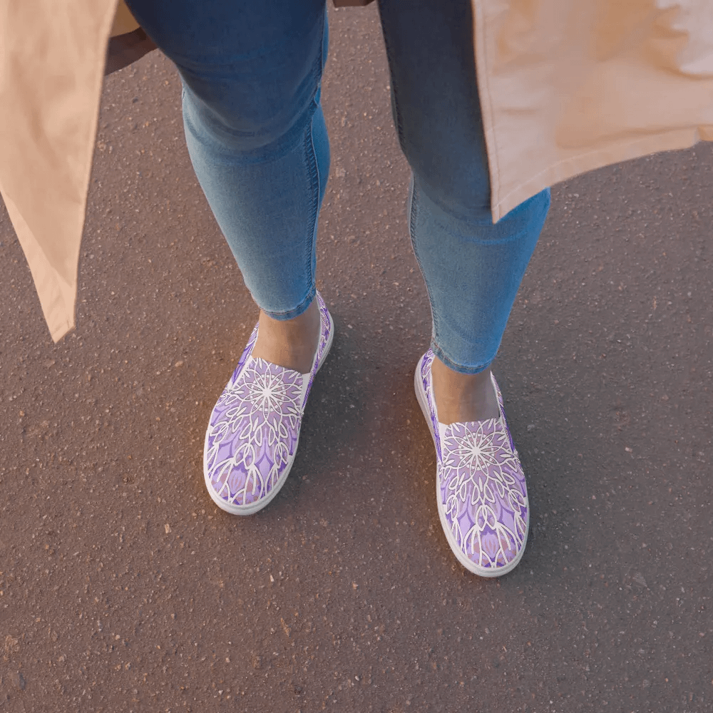 Floral Mandala Bliss Slip-On Shoes product image (3)